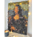 Mona Lisa Pixel Art – 3D Wooden Wall Panel – Handmade Mosaic Decor
