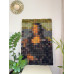Mona Lisa Pixel Art – 3D Wooden Wall Panel – Handmade Mosaic Decor
