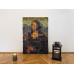 Mona Lisa Pixel Art – 3D Wooden Wall Panel – Handmade Mosaic Decor